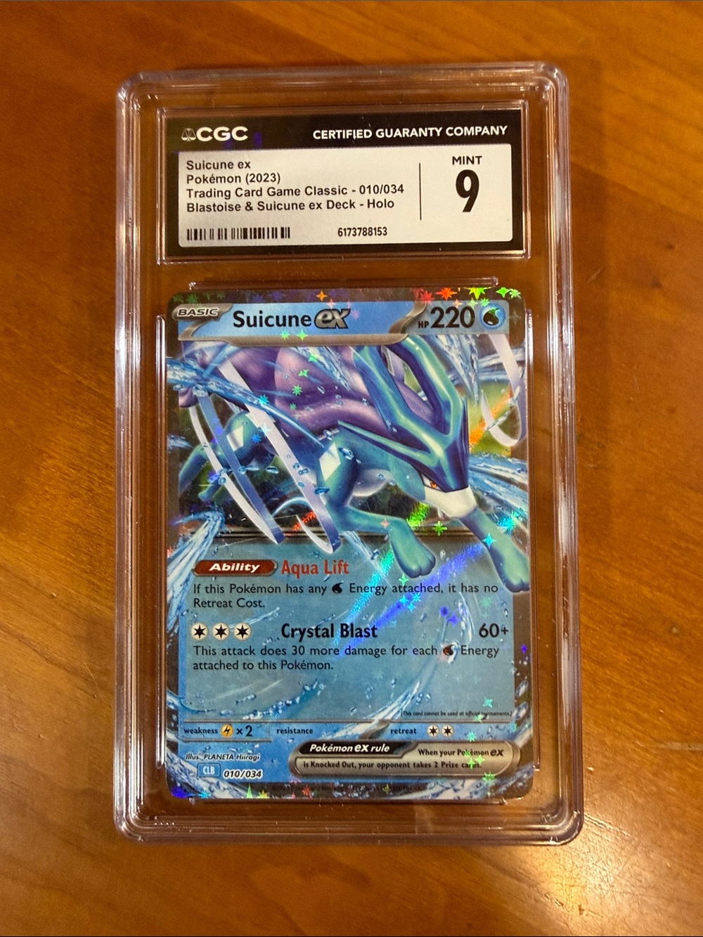 Pokemon Suicune ex Holo Blue Silver Card - CGC Mint 9